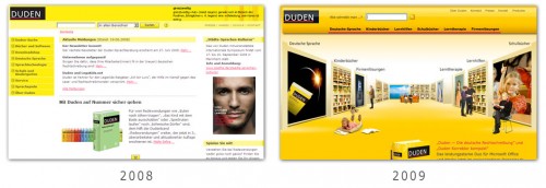 Design - Duden 2008 und 2009