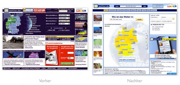 Design - wetter.de 2008 und 2009