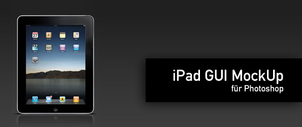 Design - iPad GUI Photoshop für MockUp
