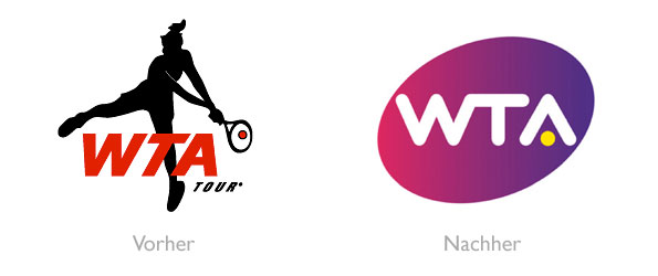 Design - WTA Logo vorher und nachher