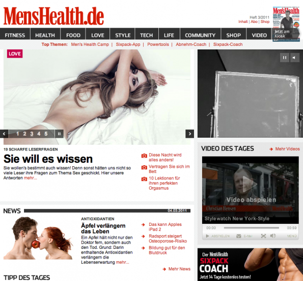 Design - MensHealth.de Redesign